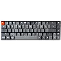 Keychron K6 Hot Swappable Wireless Bluetooth 5.1/Wired Mechanical Gaming Keyboard, 65% Compact 68-Key RGB LED Backlight/Gateron G Pro Blue Switch/Rechargeable Battery Compatible with Mac Windows