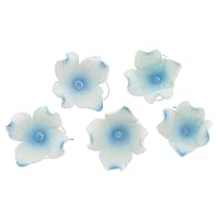 Global Sugar Art Hydrangea Blossom Sugar Cake Flowers, White with Blue - Wired- 36 Count by Chef Alan Tetreault