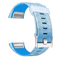 Soft Silicone Patterned Sport Strap for Fitbit Charge 2