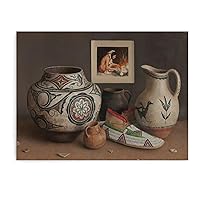 Posters Indian Still Life Vase Still Life Art Poster Vintage Poster Pottery Porcelain Poster Canvas Art Posters Painting Pictures Wall Art Prints Wall Decor for Bedroom Home Office Decor Party Gifts