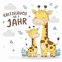 Kritzelbuch ab 1 Jahr: Malbuch für Kleinkinder ab 1 Jahr | Beschäftigungsbuch mit 50 großen und süßen Motiven | Fördert Kreativität und Feinmotorik (German Edition)