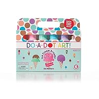 Ice Cream Scented Washable Dot Markers for Kids and Toddlers Set of 6 Pack by Do A Dot Art, The Original Dot Marker