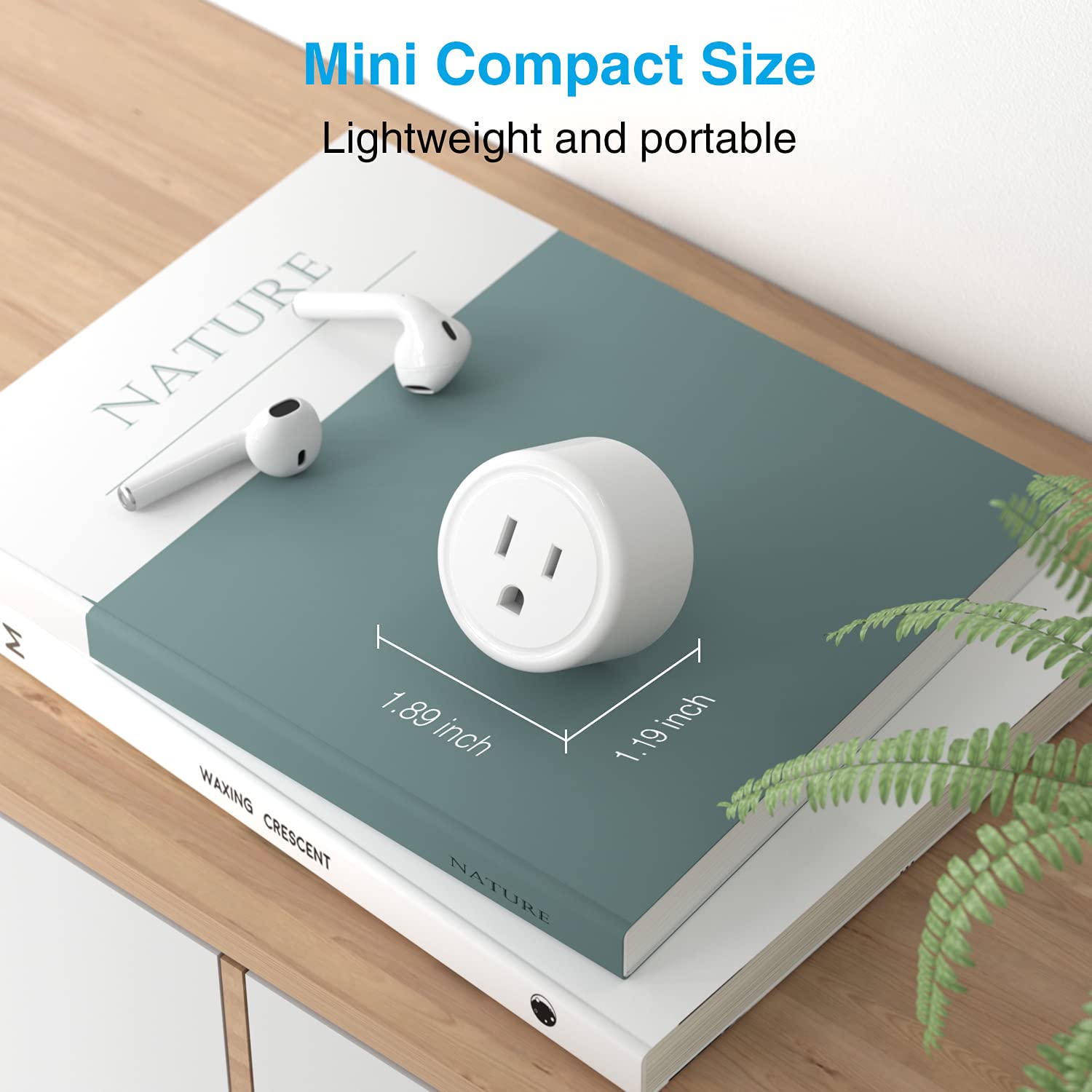 GHome Smart Mini Smart Plug - WiFi Outlet Socket Compatible with Alexa & Google Home with Timer Function, ETL FCC Listed, 2.4GHz Network, No Hub Required (4 Pack), White (WP3-4)