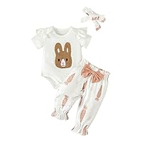 Infant 2024 Spring New Baby Girls Shorts Sleeved Jumpsuit Plaid Strap Set Girl Easter Cute Fall Outfits