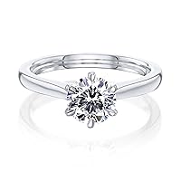 Kobelli 1 Carat IGI Round Lab-Grown Diamond 6-Prong Ring