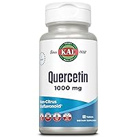 KAL Quercetin 1000mg Immune Support Supplement, Wellness Formula w/Bioflavonoids for Immune Defense and Overall Health Support, Vegan, Gluten Free, Non-GMO, 60-Day Guarantee, 60 Servings, 60 Tablets