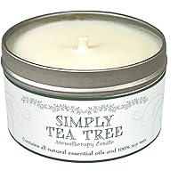 Our Own Candle Company Soy Wax Aromatherapy Candle, Simply Tea Tree, 6.5 Ounce