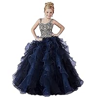Girls Princess Sweetheart Straps Ball Gowns Flower Girl Pageant Dresses