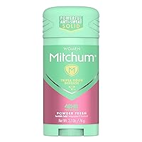 Women's Deodorant by Mitchum, Solid Antiperspirant Deodorant Stick, Powder Fresh, 2.7 Oz (Pack of 1)