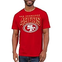 Junk Food Clothing x NFL - San Francisco 49ers - Bold Logo - Unisex Adult Short Sleeve Fan T-Shirt for Men and Women - Size X-Large