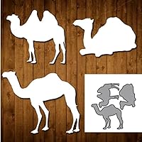 LZBRDY 3 Pieces/Pack Camels Embossing Metal Cutting Dies for Scrapbooking Card Making Birthday Christmas Craft Die Cuts Stencil