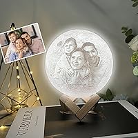 Custom Moon Lamp - 3D printed custom photo or text night light, USB Charging - Ideal for Bedroom, Kids, Birthdays, Mother's Day, Christmas, Valentine's Day-Unique Gifts That Illuminate Emotions!