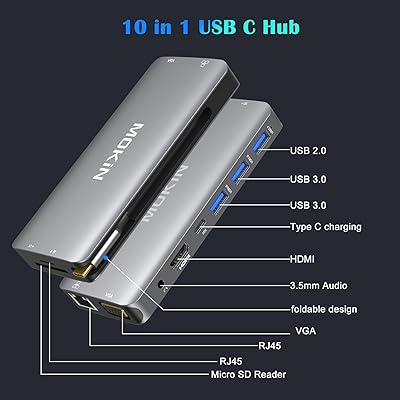 Mua USB C Hub Multiport Adapter - 10 in 1 Portable Dongle with 4K