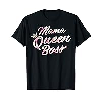 Mama Queen Mothers Day Funny Mom Mommy Cute Flower Floral T-Shirt