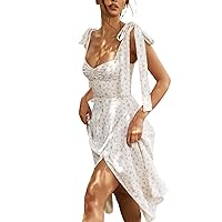 Women's Summer Dresses 2023 Lacing Open Wrap High Waist Irregular Temperament A-Line Skirt Petite Dresses