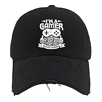 I'm A Gamer to Save Time Let's Just Assume That I'm Right Hat Womens Summer Hat AllBlack Hat for Women Gifts for