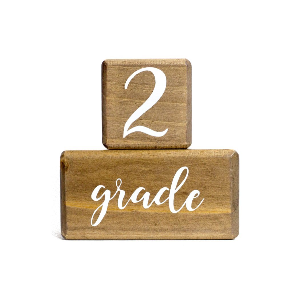 Premium Solid Wood Baby Milestone Age Blocks + Gift Box | Brown Walnut Stained Natural Pine | Weeks Months Years Grade Newborn Photo Props | Perfect Pregnancy Gift and Keepsake, Month Photos