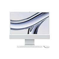Apple 2023 iMac All-in-One Desktop Computer with M3 chip: 24-inch Retina Display, 8-core CPU, 8-core GPU, 16GB Unified Memory, 1TB SSD Storage, Silver (Z19500025)