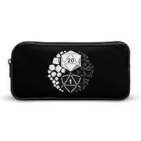 Dungeons and Dragons Yin Yang Big Capacity Pencil Case Storage Pen Pouch Stationery Organizer Portable Pen Bag with Zipper