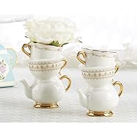 Kate Aspen ,Tea Time Whimsy Ceramic Bud Vase, Party Favor, Take Home Gift, Wedding Decoration