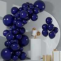 FEPITO Navy Blue Balloons Garland Kit 84 Pcs Matte Navy Blue Balloon Different Sizes Pack 18 12 10 5 Inch Dark Blue Party Balloons for Wedding Birthday Anniversary Party Decor