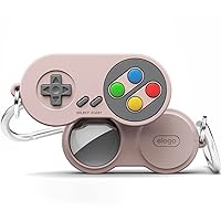 elago W5 Case Keychain Compatible with Apple AirTags - Classic Handheld Gaming Console Design (Track Dogs, Keys, Backpacks, Purses) Device Not Included [Sand Pink]