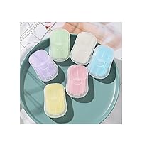 Portable Soap Sheets 50 Pieces, Mini Portable Travel Soap Paper Sheets Disposable Water Soluble Hand Washing Bath Scented Paper Soap for Outdoor, Camping Hiking