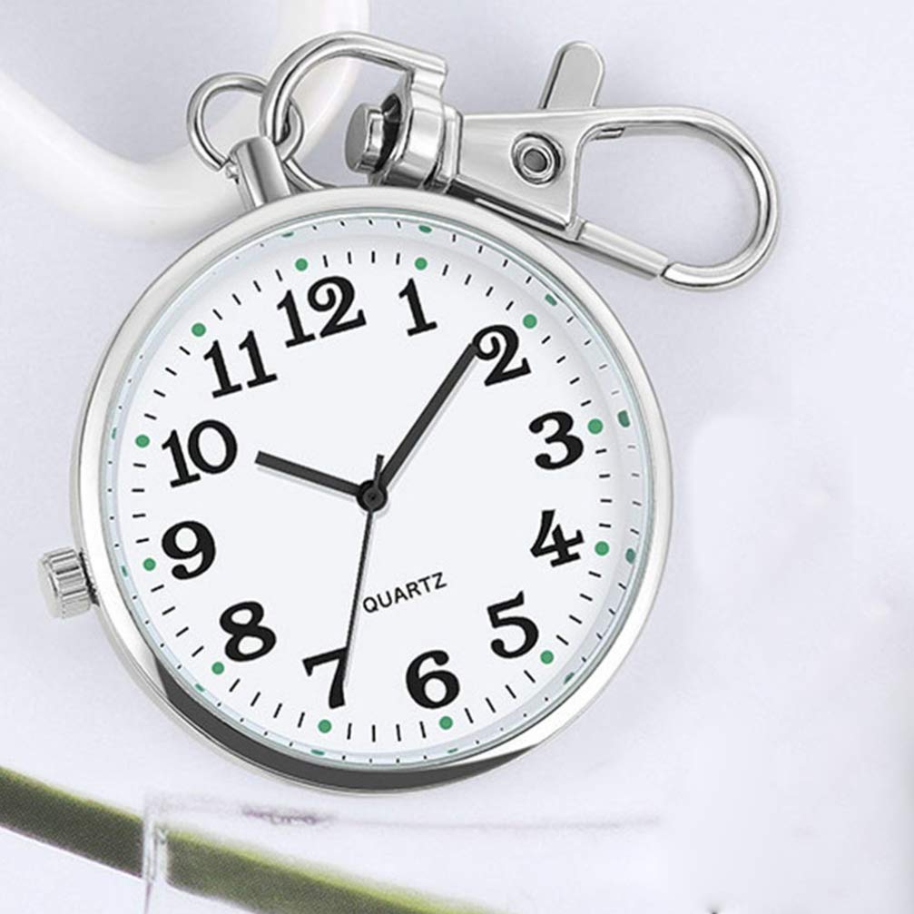 Hemobllo Nurses Watch 2pcs Vintage Pocket Watches with Large Dial Nurse Watches Brooch Quartz Hanging Watch Gift Watch for Nurse Doctor Elder with Hook (Golden) Vintage Watch
