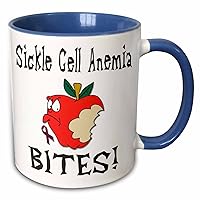 3dRose Funny Awareness Support Cause Sickle Cell Anemia Mean Apple - Mugs (mug_120604_6)