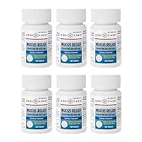Mucus Relief Tablets by Geri-Care | Expectorant for Chest Congestion Relief | Guaifenesin 400mg | 100 Count (6 Pack)