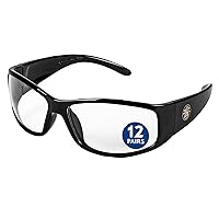 Smith & Wesson® Elite™ Safety Glasses (21302), with Anti-Fog Coating, Clear Lenses, Black Frame, Unisex for Men and Women (Qty 12)