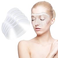 Siyurongg 50 Pcs Shower Face Eye Shields, Eyebrow Shower Shield Visors, Eyelash Extensions Shower Face Shield, Microblading Makeup Protector Face Cover Shield for Hairspray Salon Eyelid Aftercare