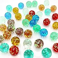 Glass Marbles for Kids Ages 4-8 Glow in The Dark Marbles 40 Pieces Playing Marbles Games Set Colorful Toys Decoration(16mm 0.63