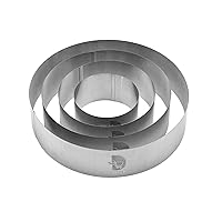 Cake Ring Set,Cake Mold Set,Pastry Ring,Mousse Ring,Ring Mold for Baking-4/6/8/10 Inch