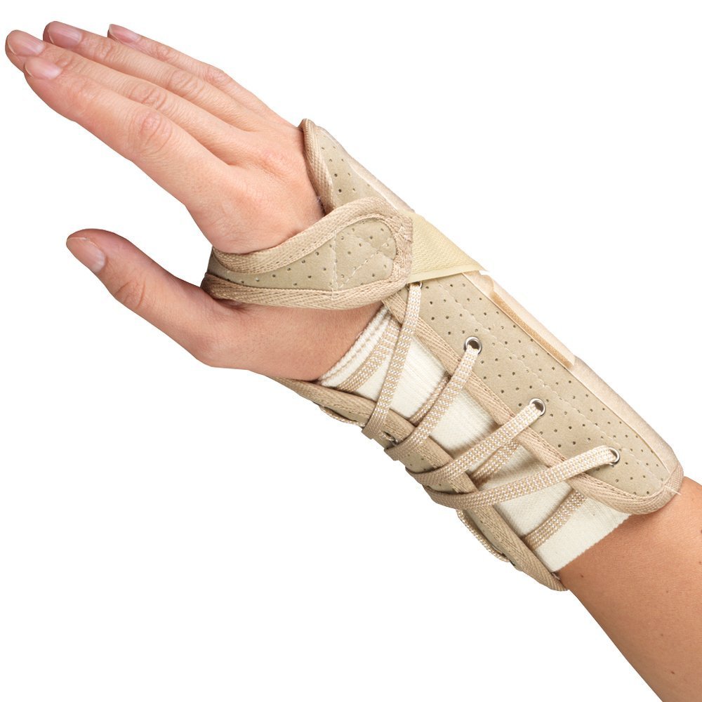 OTC Wrist Brace, Soft-Fit, Suede Finish, Medium (Right Hand)
