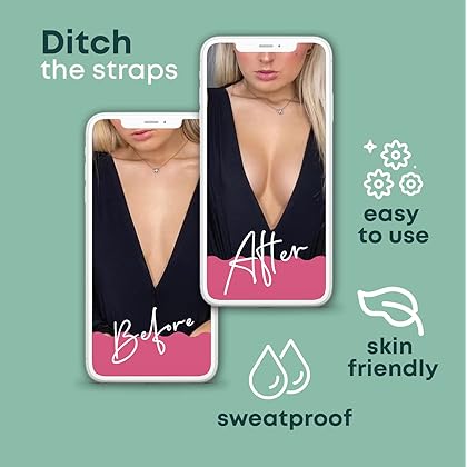 Boob Tape Boobtape for Breast Lift | Includes Nipple Covers | Body Tape for Push up & Shape | Works Great with Sticky Bra Backless Bra or Strapless Bra | Waterproof Sweat-Proof Bob Tape