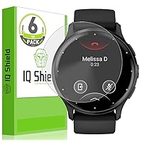 IQShield 6 Pack for Garmin Venu 3S Screen Protector: Clear TPU Film, Bubble-Free Installation, Scratch-Resistant, Case Friendly, HD Clarity for Ultimate Protection