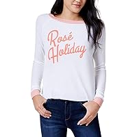 Womens Rose Holiday Graphic T-Shirt