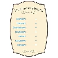 Cosco Business Hours Boutique Sign Static Cling Numbers Included 8 x 12 inches (098392)