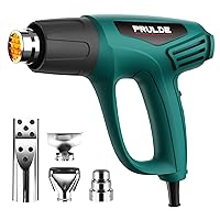 TDAGRO Heat Gun for crafting 1800W, 122℉~1202℉ Variable Temperature Control  with 2-Temp Settings 4 Nozzles, 1.5s Fast Heating Mini Heat Gun for Resin,  Shrink PVC Tubing/Wrapping/Crafts and Vinyl Wrap 