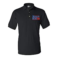 Reagan Bush '84 Election Politics Parody Front & Back Adult Polo Collar Shirt