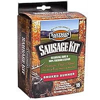 Sausage Kit - Seasoning, Cure and Casings for Meat, Poultry and Wild Game - Seasons 15 Lbs of Meat