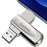 Gulloe Flash Drive 1TB, Photo Stick for Phone External Storage, USB 3.0 Memory Stick for Phone Photo Storage Compatible with Phone and PC, Take More Photos and Videos for Phone (Silver)