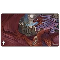 Ultra PRO - White Stitched Card Playmat for MTG: March of The Machines Aftermath ft. Niv-Mizzet - Protect Cards During Gameplay from Scuffs & Scratches, Perfect as Oversized PC Gaming Mouse Pad