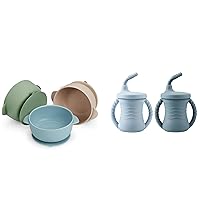 PandaEar 3 Pack Baby Bowls & 2 Pack Cups