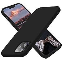 Cordking Designed for iPhone 12 Case, Designed for iPhone 12 Pro Case, Silicone Shockproof Phone Case with [Soft Anti-Scratch Microfiber Lining] 6.1 inch, Black
