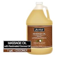 Coconut Massage Oil with 100% Pure Fractionated Coconut Oil to Repair Dry Skin, Used by Massage Therapists and At-Home Use for Therapeutic Massages and Relaxation, 1 Gal, Label may Vary
