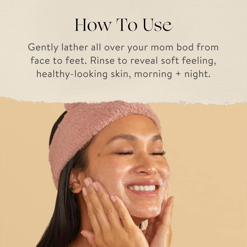The Honest Company Honest Mama's Gotta Glow Face and Body Wash | Pregnancy-Safe Clarifying + Exfoliating AHA Cleanser | 8 fl oz