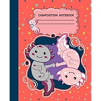 Axolotl Boba Milk Tea Composition Notebook: Cute Bubble Tea Axolotl’s Theme Journal Notepad for Kids, Girls and Teens (120 Pages) Novelty Gifts for School | Perfect Gift Idea for Boba Lovers