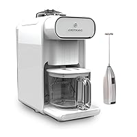 ChefWave Milkmade Dairy Alternative Vegan Milk Maker with 6 Plant-Based Auto Programs, No Soaking, Auto-Clean Function, Delay Start, Recipe Book Bundle with Handheld Milk Frother (2 Items)